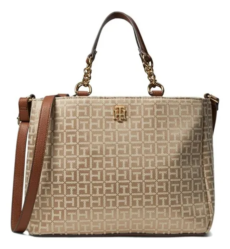 Bolsa tommy hilfiger beige hotsell