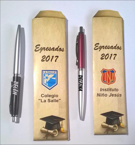 Boligrafo Grabado Laser Con Estuche Souvenir Egresados