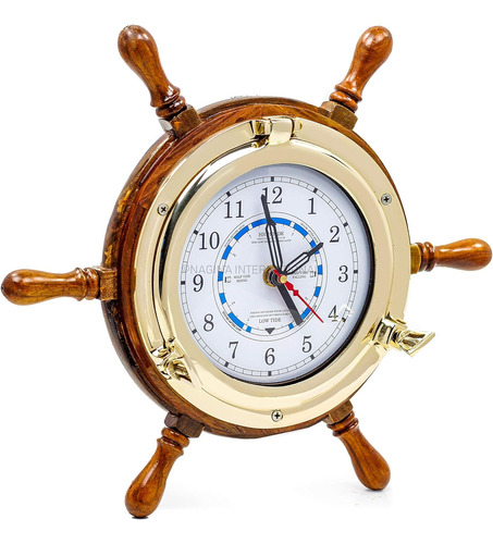 Reloj Náutico Auténtico De Marea Náutica De 14 Pulgadas Con 