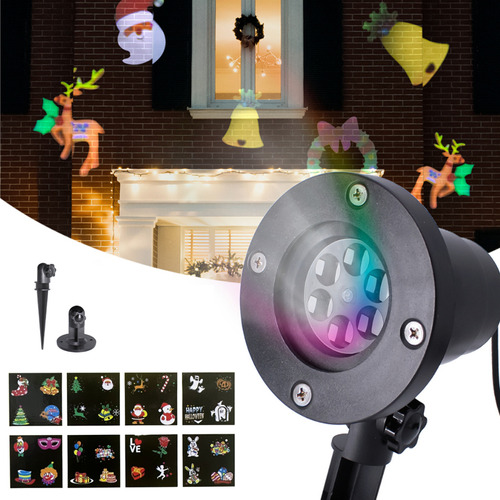 Refletor Projetor Natal Festa Prova Agua Desenhos Natalinos Cor da luz RGB 110V/220V