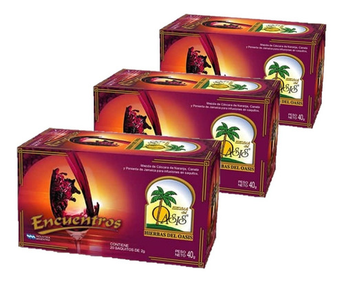 Té Encuentros (naranja Pimienta De Jamaica Canela) Pack X 3