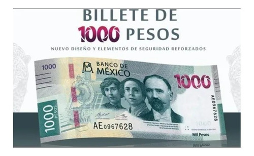 1 Billete De 1,000 Pesos Totalment Nuevo Familia G Serie A A