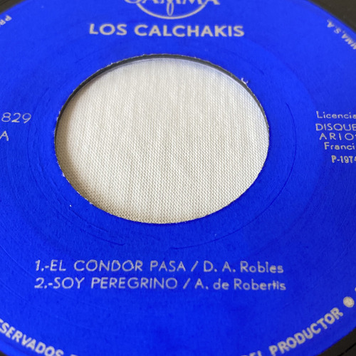 Los Calchakis / El Condor Pasa Vinilo 7 1974 (Usado)