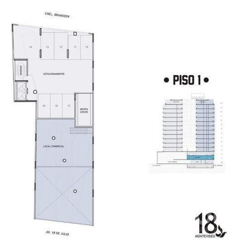 Vendo Local Comercial Con Entrepiso, 216 M2 Totales, A Estrenar, Sobre 18 De Julio, Cordón
