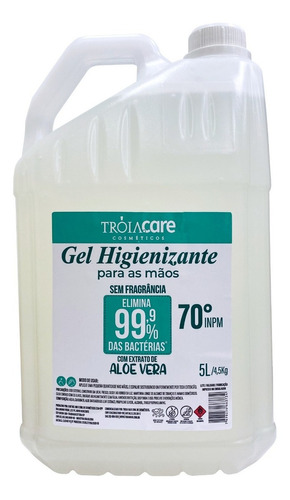 Tróia Hair Troia Care Antisséptico álcool gel 70% galão 5l