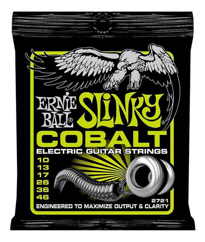 Ernie Ball 2721 Cobalt 010 Encordado Guitarra Electrica