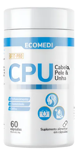 Biotina Cabelo Unhas E Vitaminas 1000mg Ecomedi 60 Cápsulas Sem Sabor