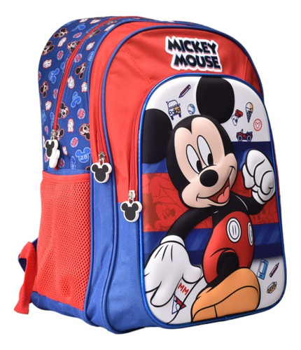 Maleta Escolar Poliéster Impermeable 3d 50 Cm Mickey Mouse 