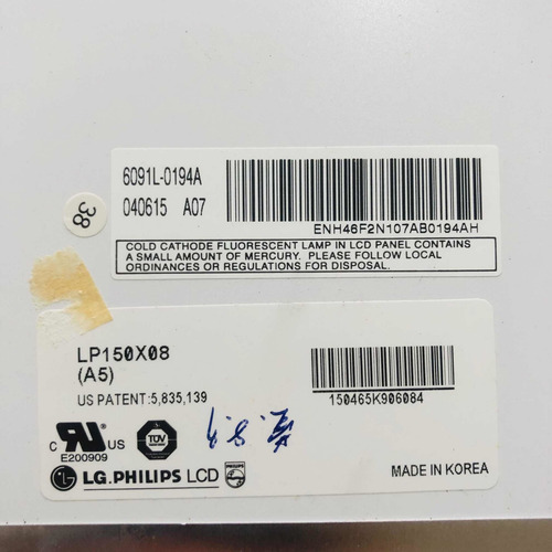 Imagem 3 de 5 de Tela Lcd Lp150x08 (a5) Notebook Gateway 4525