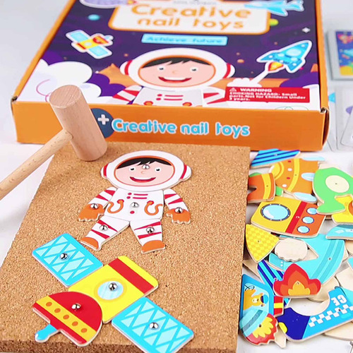 (t) Juego Interactivo De Uñas Con Martillo De Madera, Rompec