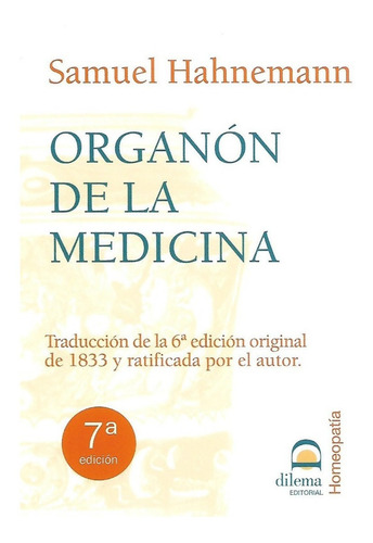 Libro Organon De La Medicina
