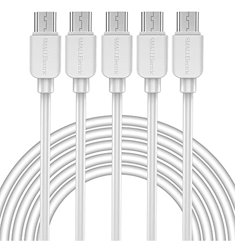 Cable Micro Usb Eléctrico Pequeño (paquete De 5, 6 Pies) Y C
