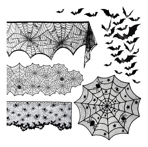 Beeager Juego De 5 Decoraciones De Arana De Halloween, Bufan