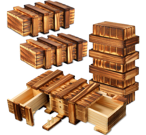 Caja De Rompecabezas Yilloog Modelo 4 Piezas Madera Adultos