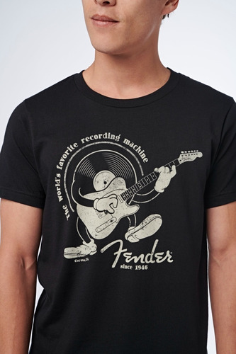 Camiseta Masculina Fender Recording Machine Original