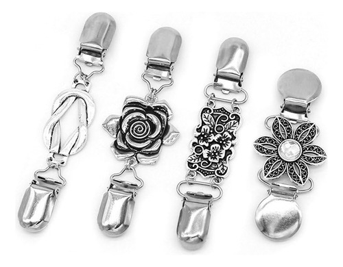 4pcs Vintage Para Suéter,clip Retro Cárdigan,camisa, Broche