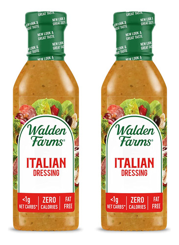 Walden Farms Aderezo Italiano, Botella De 12 Onzas, Fresca Y