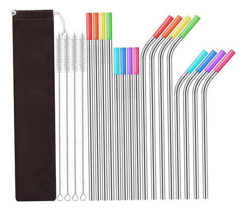 16x Pajitas Reutilizables Para Beber, Juego De Pajitas De