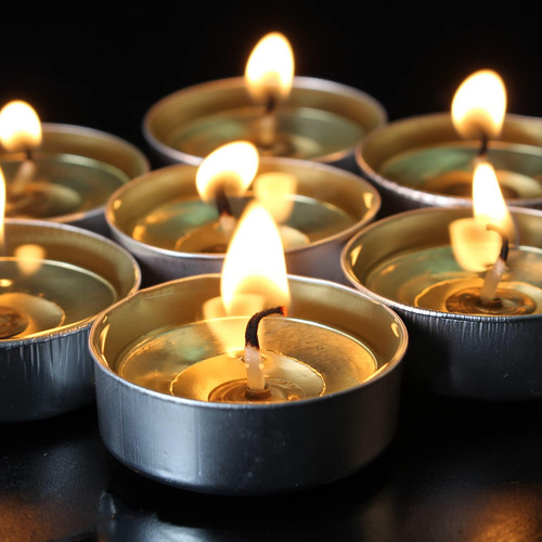 Luces De Té Sin Perfume Alterego - Velas De Color Verde Azul