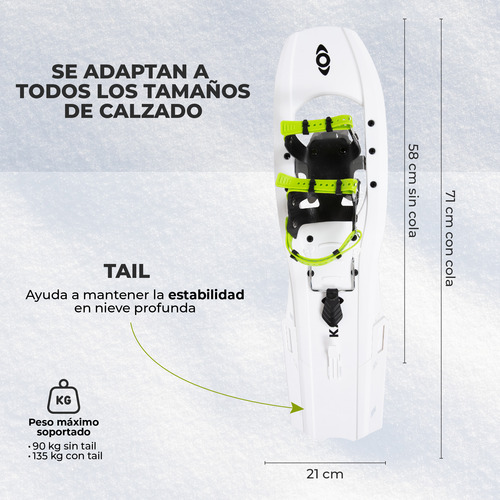 Raquetas De Nieve Ligeras Kano Sollipulli Deck Extensible