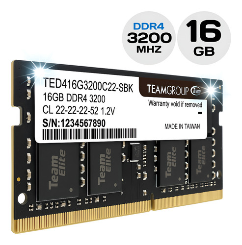 Memoria Ram Ddr4 16gb 3200mhz Sodimm Teamgroup Elite Laptop
