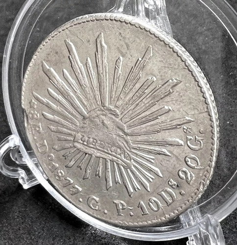 Moneda Plata 8 Reales Durango Do 1877 En Capsula