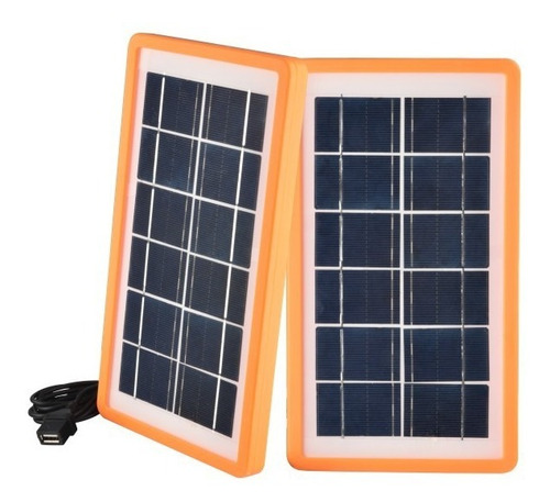 Imagen 2 de 6 de Cargador Panel Solar Usb Celular 7 5v Carga Portatil Camping