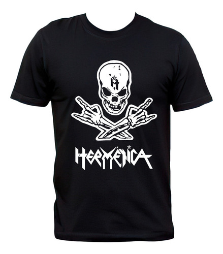 Remera Hermética Calavera Heavy Metal Nacional