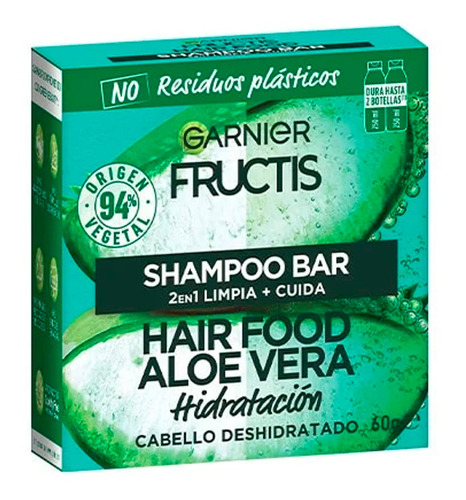 Shampoo Solido Fructis Hair Food Aloe Vera X 60g Garnier