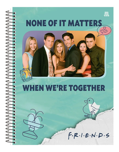Caderno Friends 10 Matérias Univ. Espiral Animativa Capa 1