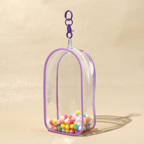 Z Bolsa De Exhibición De Figura Transparente Bolsa Púrpura