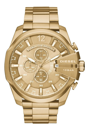 Reloj Hombre Diesel Mega Chief Acero Color De La Correa Dorado