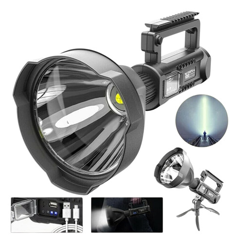 Linterna Led Recargable Camping 4 Modos Con Cargador 9000lum