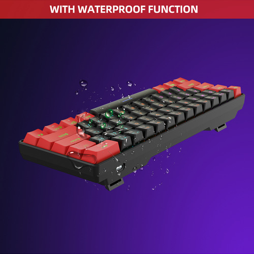 Teclado Mecánico Hxsj V900 Rgb Teclado Para Juegos De 61 Tec