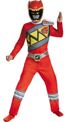 Disfraz Ranger Rojo Power Rangers Dino Carga Talla Large