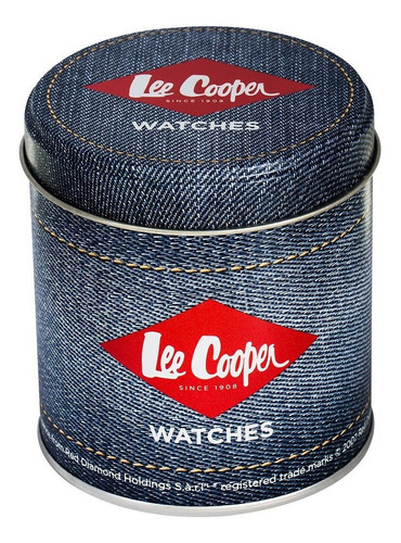 Reloj Lee Cooper Lc06712.550 En Acero Plateado Para Hombre Color de la correa Plata Color del bisel Oro rosa Color del fondo Negro