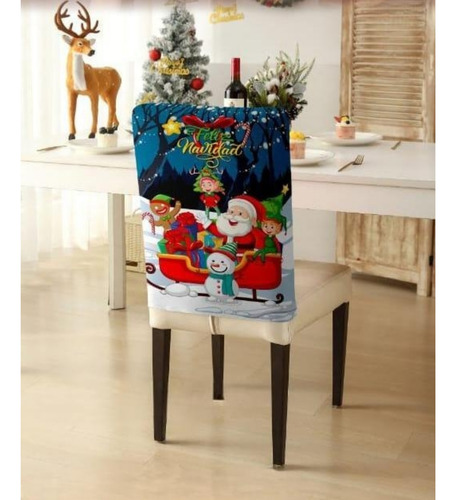 Fundas Cubre Respaldo De Sillas Navideñas Pack De 6 Und