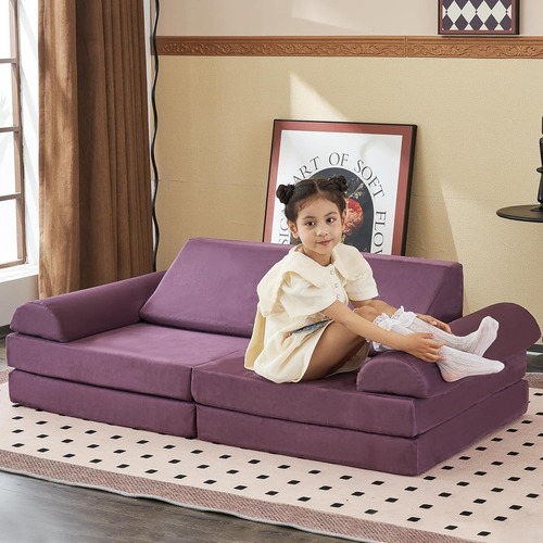 Sofá Modular De 8 Piezas Para Niños, Sofá Modular Para Niños