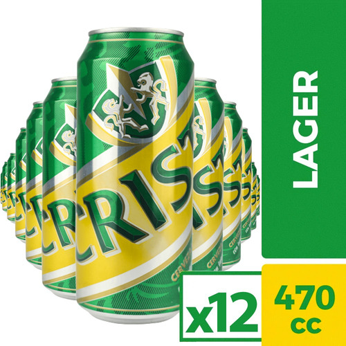 Pack 12 Cerveza Cristal Lata 470cc