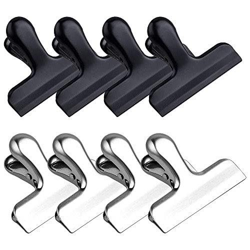 8 Pack Stainless Steel Chip Bag Clips,danzix 3 Inch