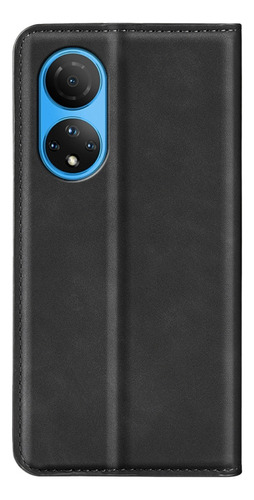 Funda De Piel Con Ventosa Magnética Roja Para Honor X7