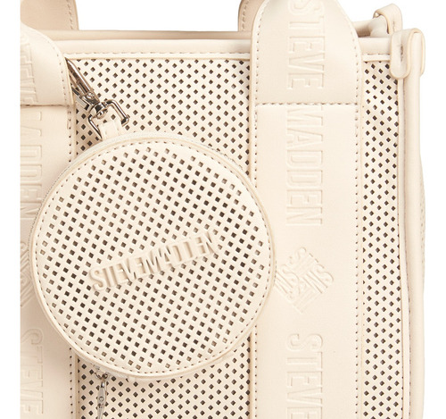 Satchel Bwebber Perf Vanilla Steve Madden Bags Acabado De Los Herrajes Níquel Color Amarillo Correa De Hombro Amarillo Diseño De La Tela Lisa