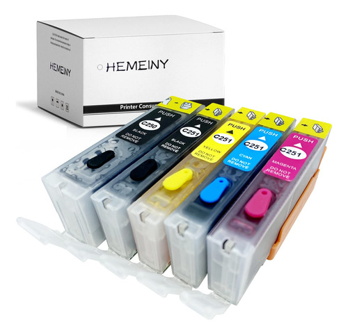 Hemeiny Pgi-250xl Cli-251xl Cartucho De Tinta Recargable Com