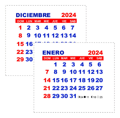 Kit Imprimible Diseños Calendarios Mignon 2024