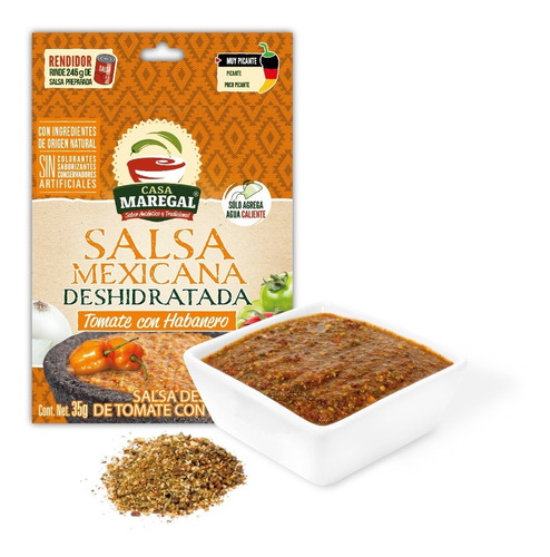 Imagen 1 de 6 de Envío Gratis: Salsa Mexicana Deshidratada: Tomate& Habanero