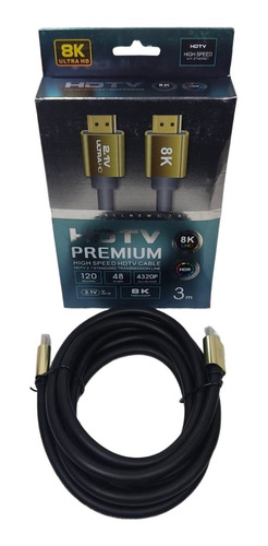 Cable Hdmi 8k 2.1v Ultra Hd 4320p 3 Metros 48 Gbps Hdr 
