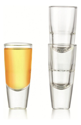 Kit C/ 6 Copos Carmelot Shot P/ Tequila 60ml - Crisa México Cor Transparente