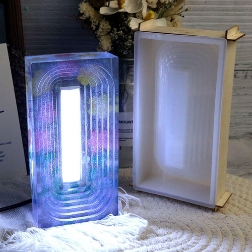 Moldes De Silicona Lámpara De Mesa Molde De Soporte De Luz