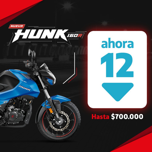 Imagen 1 de 14 de  Hero Hunk 160r Moto 0km Uno Motos Abs 