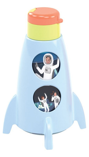 Botella de agua escolar infantil Rocket de plástico de 320 ml